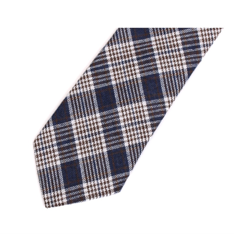 Brand Men's Nary Blue 6CM Tie Classic Plaid Ties for Men Business Suit Work Neck Tie Formal Necktie