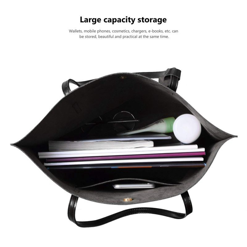Grote Pu Lederen Vrouw Handtas, Tote Schoudertas Crossbody Enkele Schoudertassen