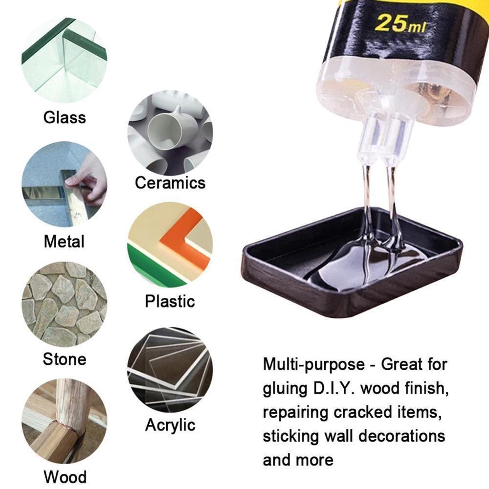 1pc 50ml résine époxy haute résistance AB colle 5 secondes fibre de verre céramique plastique dur résine époxy adhésif