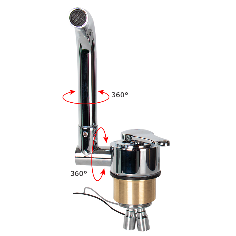 Piezas de modificación de remolque para autocaravana, cocina, baño, grifo plegable frío y , grifo de acero inoxidable 304, accesorios para autocaravana