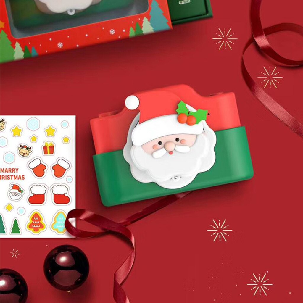 Mini Santa Digital Kamera W/Spaß Foto Aufkleber Wifi SD Karte Beste Weihnachten