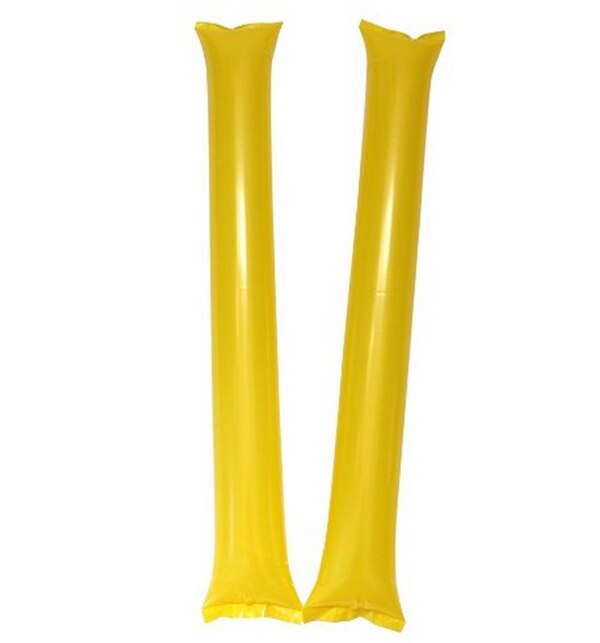 10 par/parti spil aktiviteter cheer forsyninger pe ballon synge konkurrence luft oppustelig pong bong stick god 9 farver: Gul