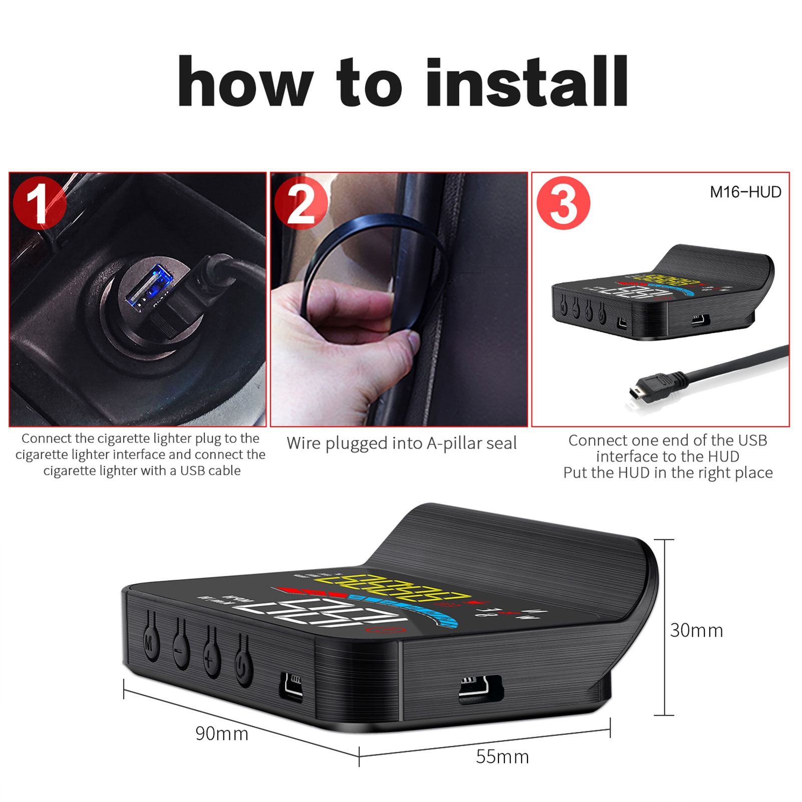 Universal Car Head Up Display GPS Speedometer Car Windscreen Speed Projector KMH/KPM For Bmw E40 X5