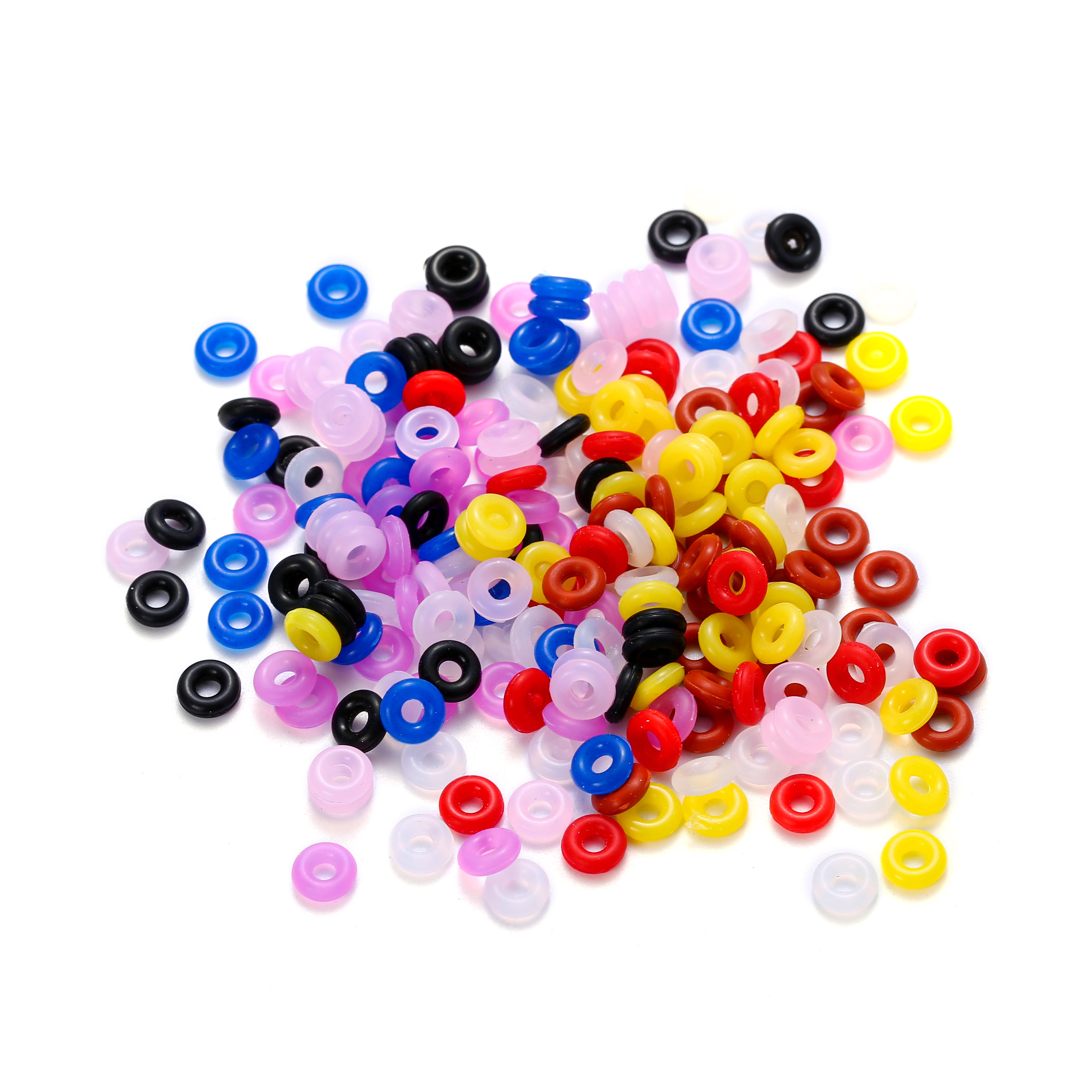 20/50/100Pcs Colorful Rubber Clip Charms Safety Stopper Bead Fits Original Charm for DIY Bracelets Necklaces Jewelry Making: M / Red