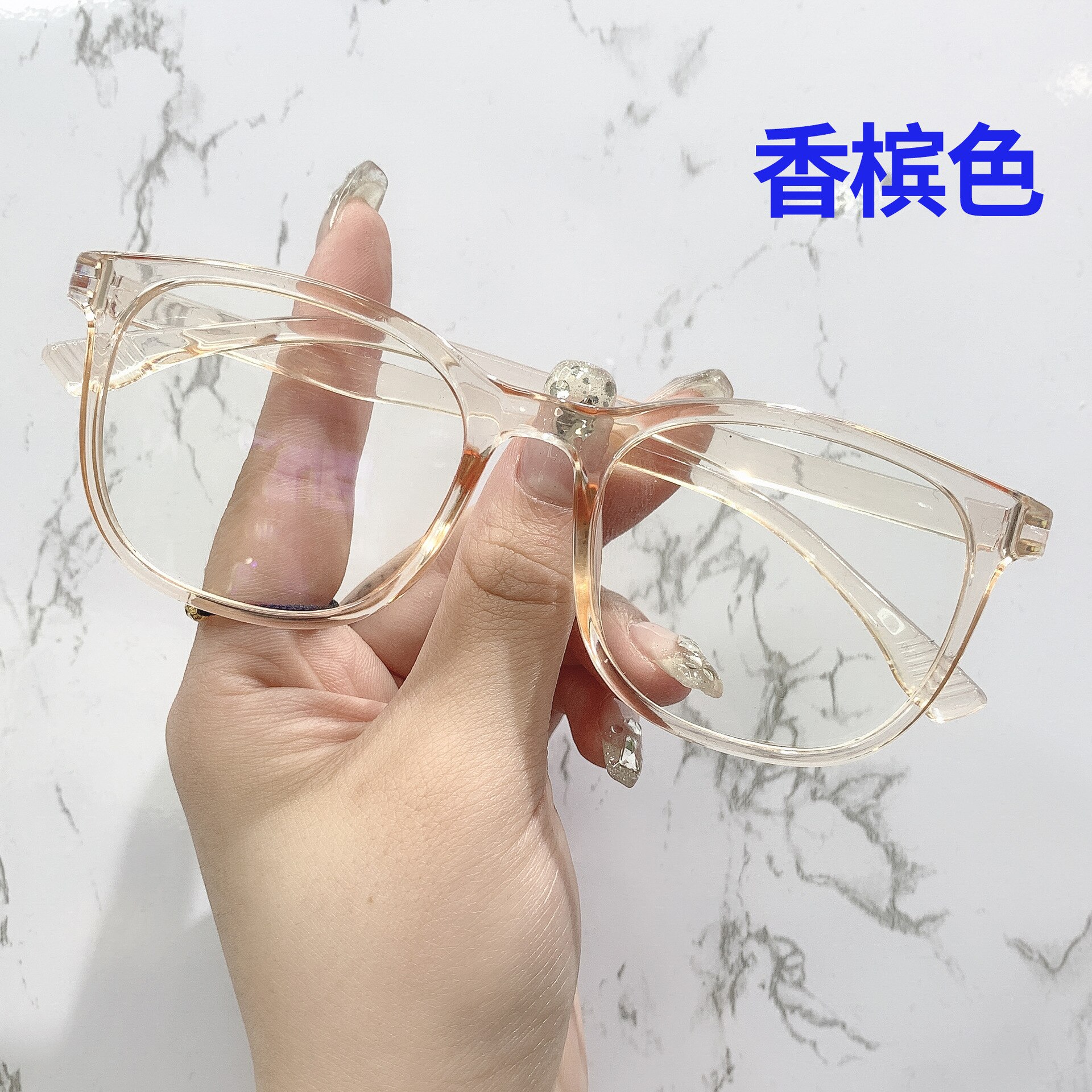 Transparent Computer Glasses Frame Women Men Anti Blue Light square Eyewear Blocking Glasses Optical Spectacle Eyeglass round: MULTI