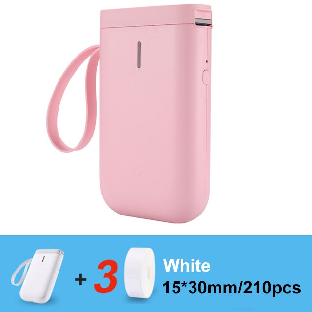 Wireless label printer Portable Pocket D11 Label Printer Portable BT Thermal Label Printer Home Use Office Fast Printing Printer: Pink 3WhiteLabel A