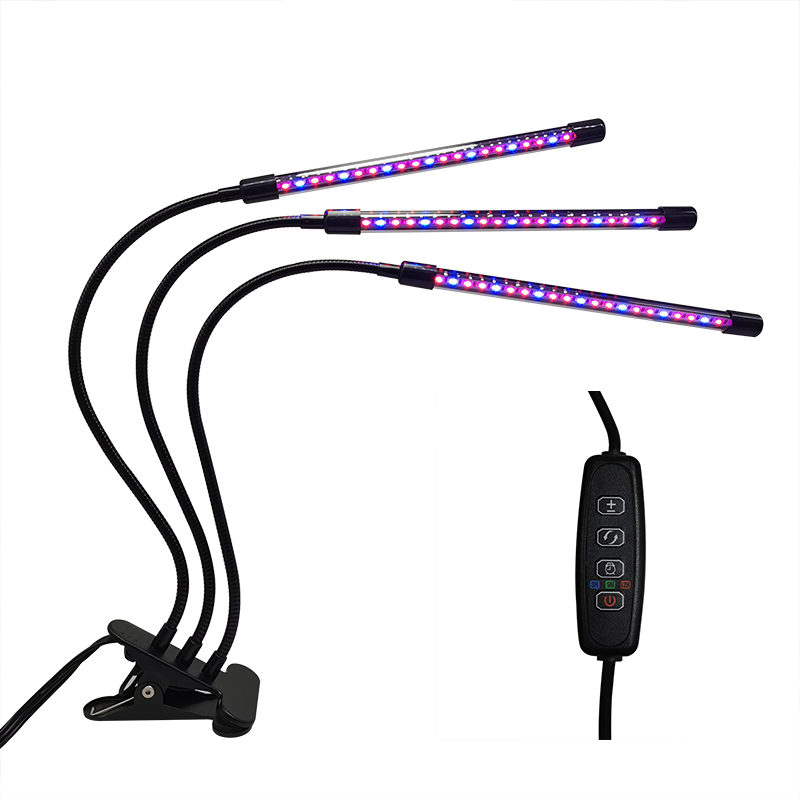 1 Pcs Of Plant Light Growth Lamp Full Spectrum LED Indoor Fleshy Household Fruit And Vegetable Coloring Tool: Three heads