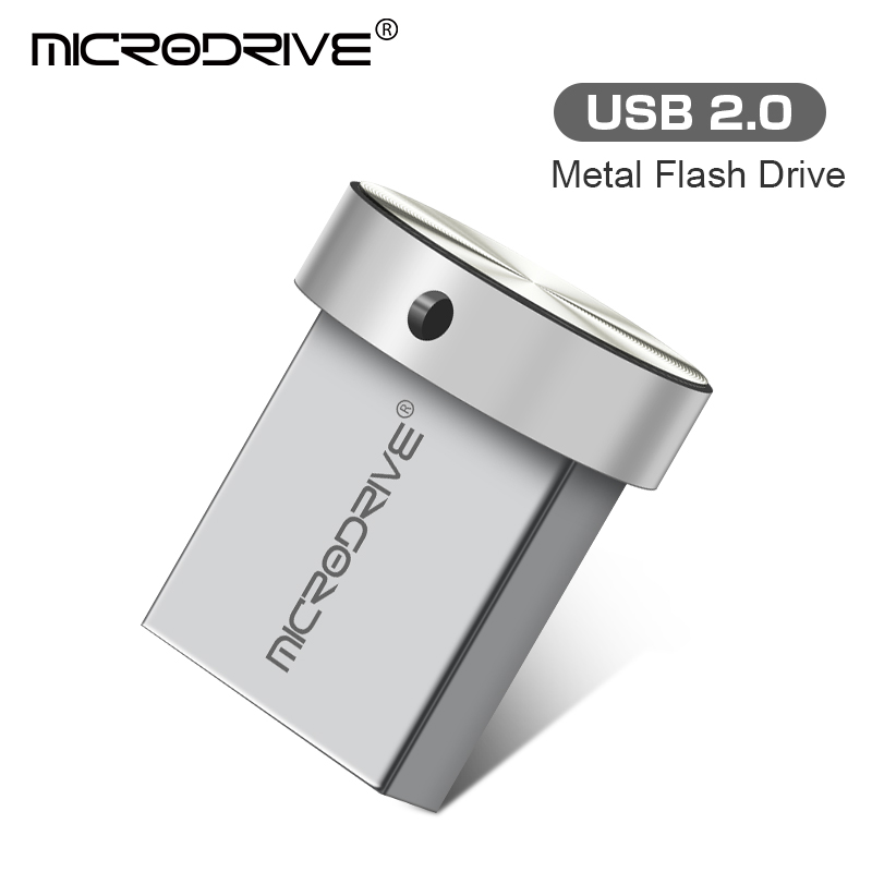 Mini metalowy pendrive USB 4GB 8GB 16GB pamięć pendrive 32GB Flash pendrive 64GB 128GB флешка pendrive USB2.0 dysk darmowa wysyłka: Srebrny / 64 GB