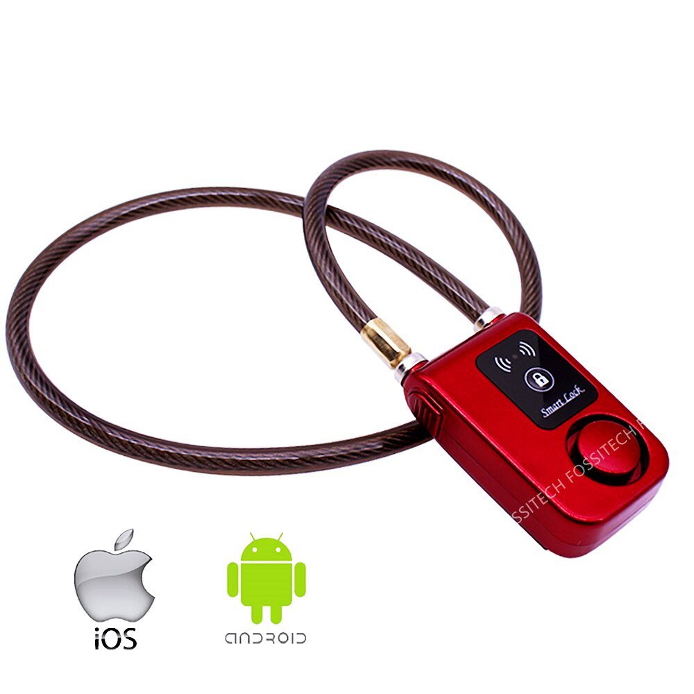 Mobile Phone App Control Smart Chain Lock Waterproof Anti-theft Bicycle Scooter Motorcycle Helmet Bluetooth Lock 110dB Alarm