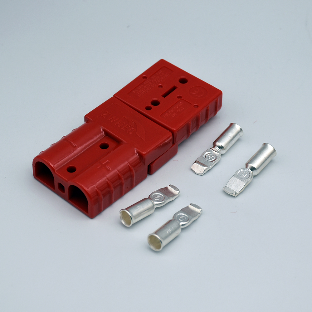 2PCS For Anderson 50A 120A 175A 350A 600V Plug Cable Terminal Battery Power Connector Kit Quick Plug Battery Charging Connector: army green