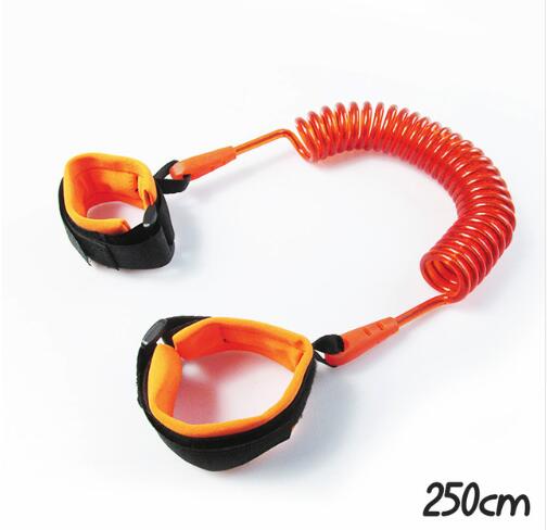 Maluch dziecko dzieci szelki bezpieczeństwa skaleczenie ciągle smycz dla dzieci chroniący przed zgubieniem połączyć nadgarstka rozwijana smycz: pomarańczowy 250cm