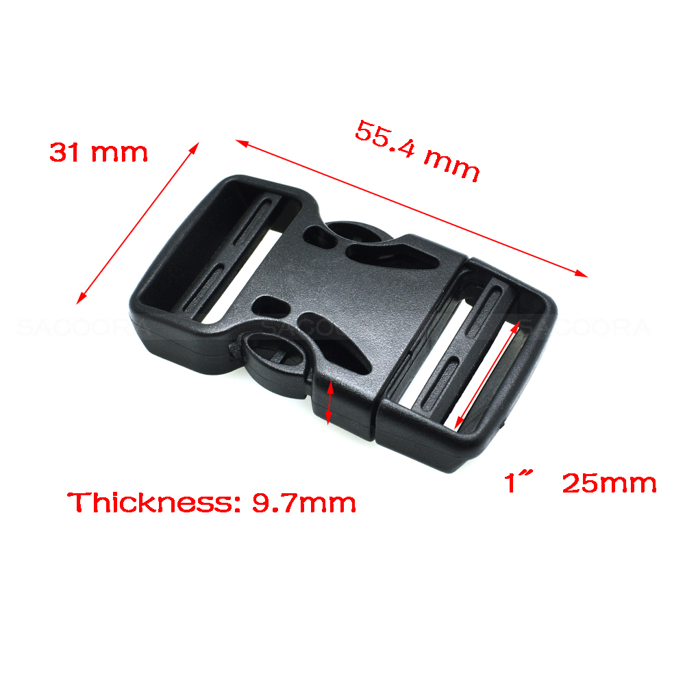 Plastic Dual Verstelbare Gesp Voor Rugzak Bandjes Bagage Outdoor sporttas gesp reizen gesp accessoires