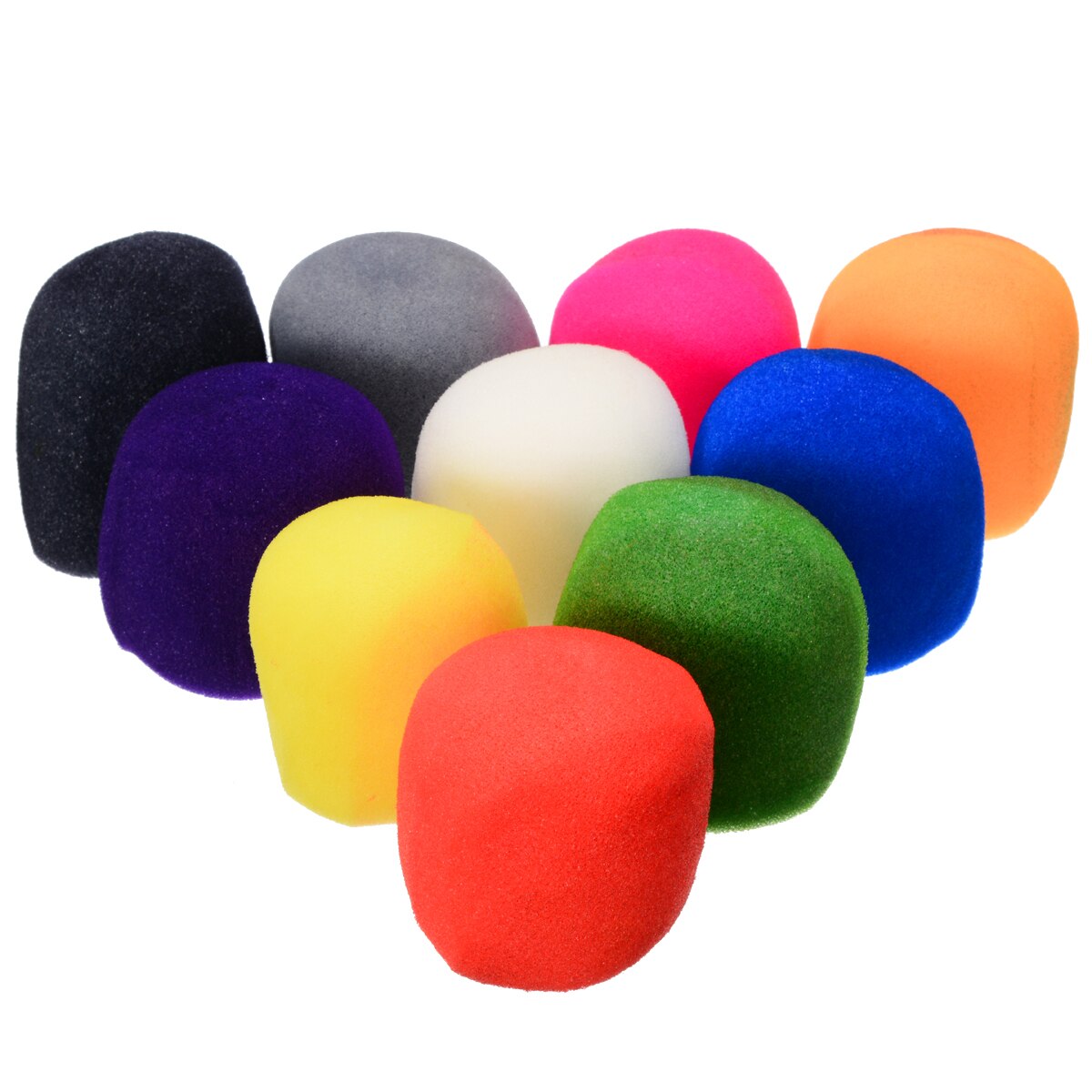 Verkoop 10Pcs Multi Kleur Handheld Stage Bal Vorm Microfoon Voorruit Foam Mic Cover Stage Microfoon Spons