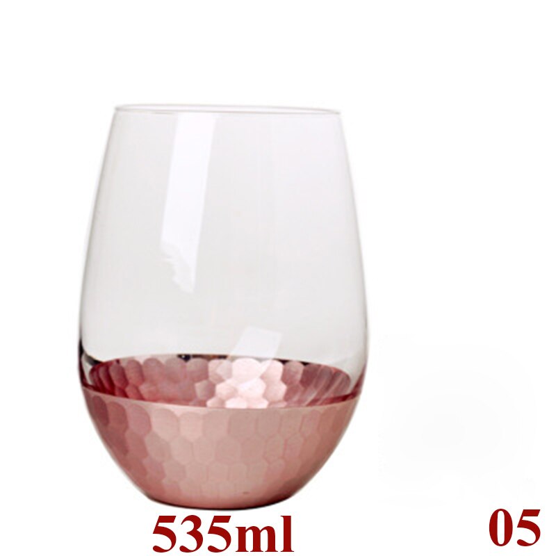 Sätta  of 2-340/375ml/535ml guld botten hem morgonvatten glas kontor juice glas cupsgla -70: 05-2 st
