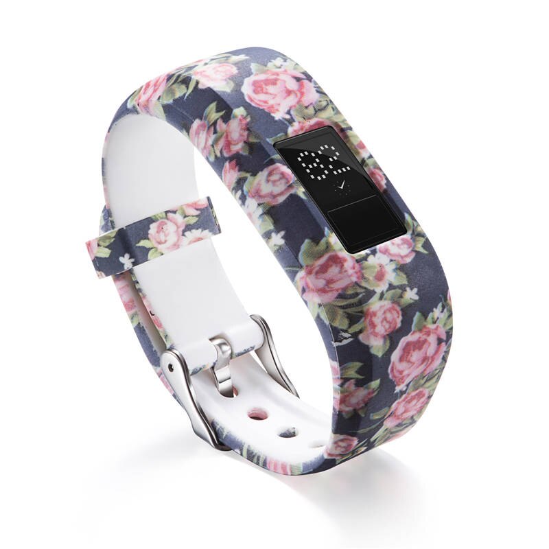 Impresión de silicona para Garmin Vivofit 3, correa para relojes, correas para Garmin JR/JR2, accesorios para relojes de pulsera, reemplazo: N