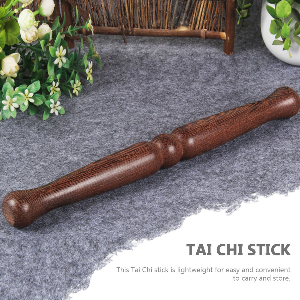 Household Tai Chi Ruler Portable Exercise Stick Wooden Kungfu Stick Exercising Supply