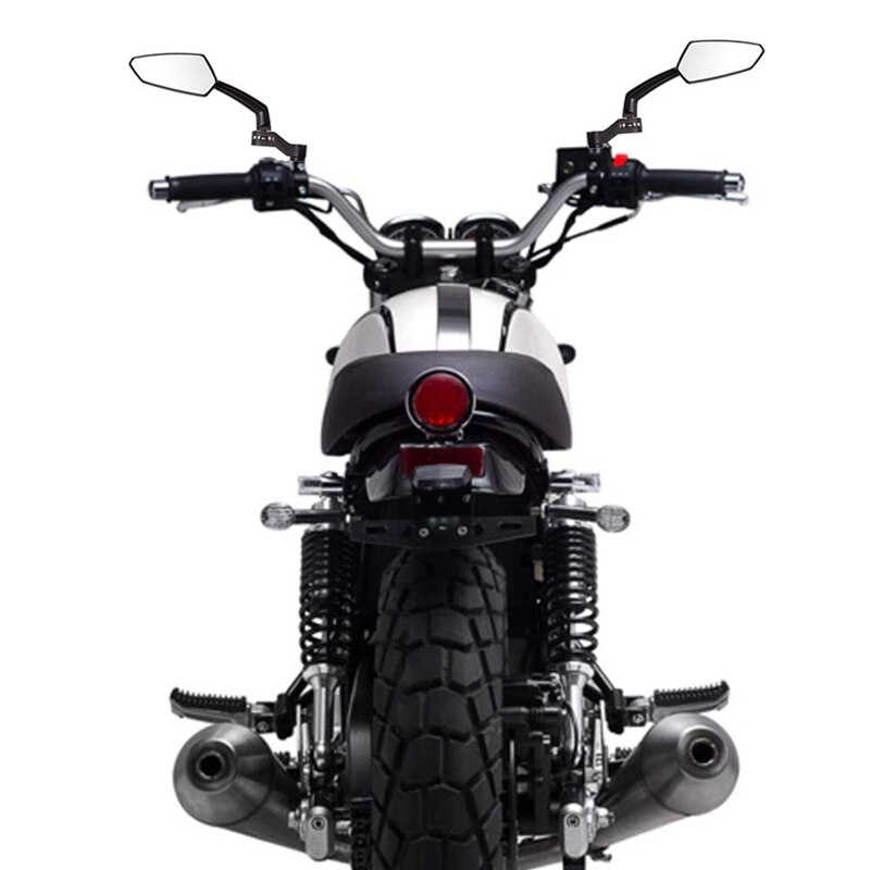 Universal Motorcycle Rearview Mirror with M8 M10 Clockwise and Counterclockwise Threaded Bolts ATV Moped Scooter Cruiser Roller