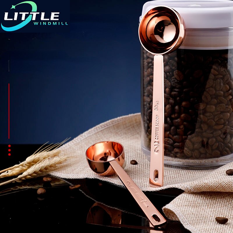 Roestvrij Koffie Scoop Staal Meten Lepel Koffie Lepel Zilver Goud Melkpoeder Meet Scoop Thee Koffie Accessoires 15/30ml