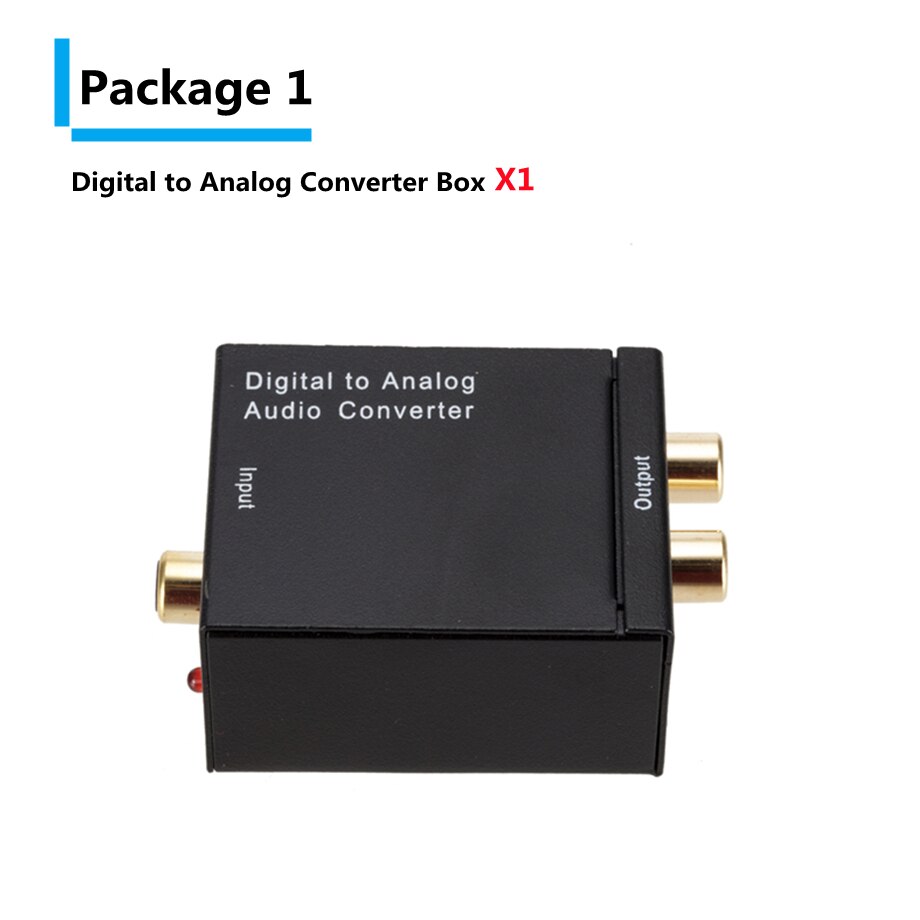 Digitale Naar Analoge Adapter Optical Fiber Toslink Coaxiale Signaal Naar Analoog Rca Audio Converter Dac Versterker Decoder Usb: Only Converter
