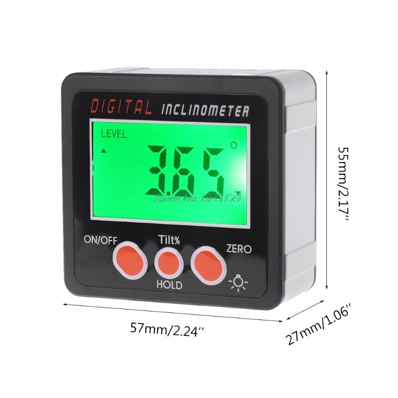 Aluminum Alloy Shell Digital Inclinometer Electronic Protractor Bevel Box Angle Gauge Meter Measuring tool