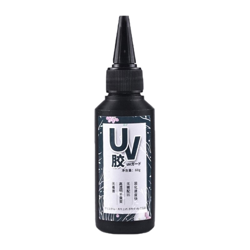 25/60/100g Curing Epoxy UV Resin Hard Glue Transparent LED Cure for DIY Jewelry Making Casting Coating: 60g