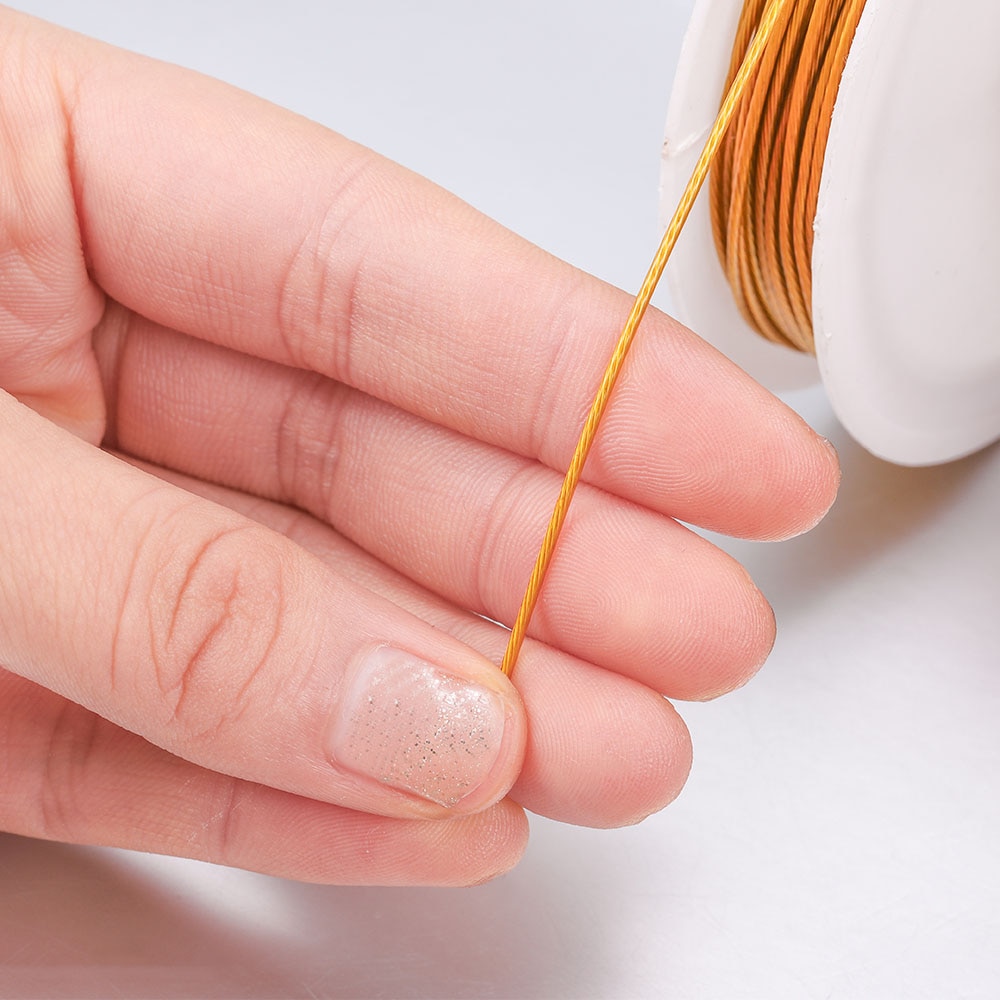 1 rolka/partia 0.3-0.8mm Anti-bite odporne na zużycie silna linia ze stali nierdzewnej Tiger Tail żyłka do nawlekania koralików dla DIY tworzenia biżuterii znalezienie