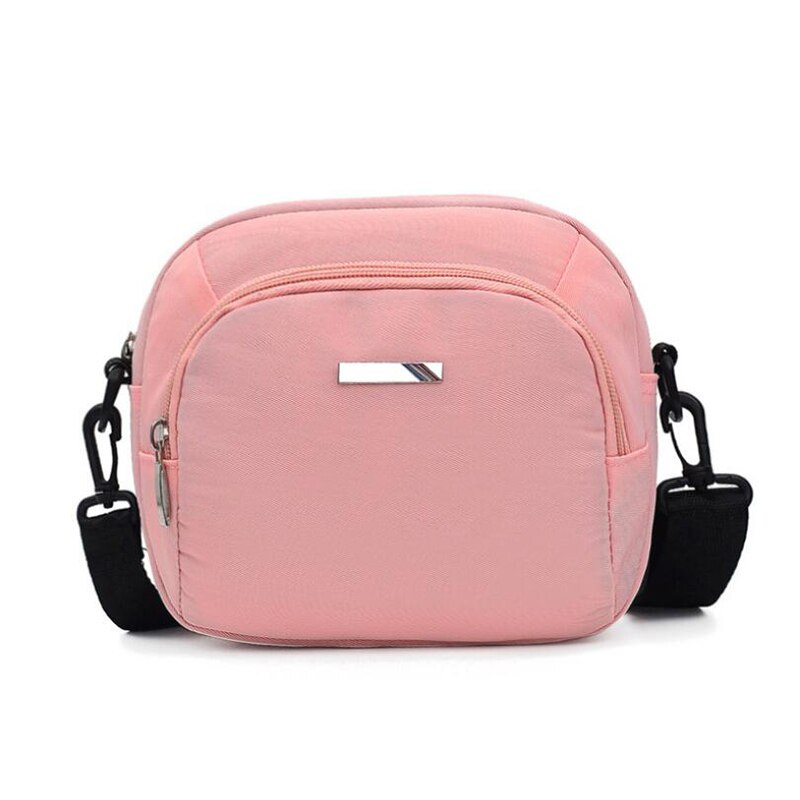 Sac à main pour téléphone portable Oxford Mini sac à bandoulière Smartphone pochette à glissière: pink