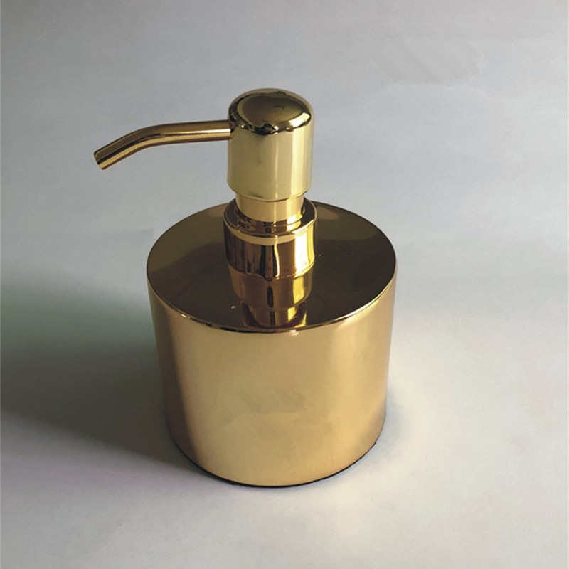Liquid Soap Dispenser Soap Container 304 Stainless Steel Bathroom Shampoo Bath lotion Holder Press Type Rose Gold
