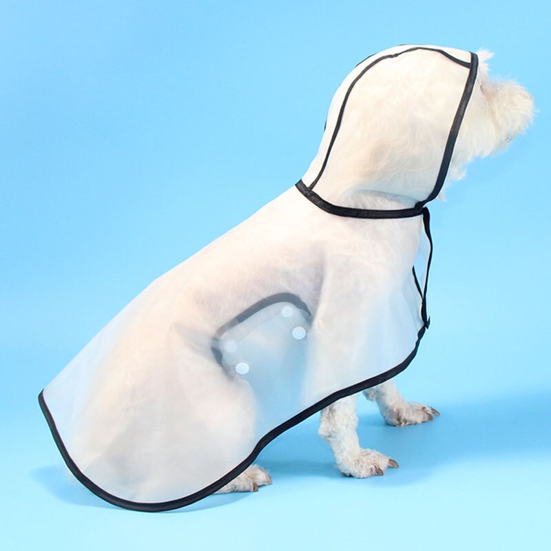 Sällskapshund regnkappa för små stora hundar fransk bulldog husky transparent kappa kappa jacka för regn 8 storlekar regnkappa kläder  #9 &quot;: M