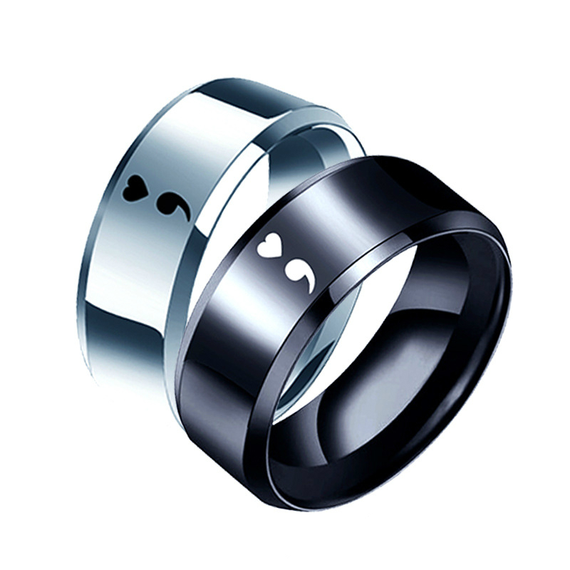 Semicolon Rings Girl's Women Ring Mental Health Ring Inspirational Style Jewelry
