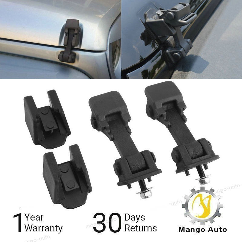 Capa de carbole trava & suporte par para 1997-2006 jeep wrangler tj acessórios do carro para a capa do motor