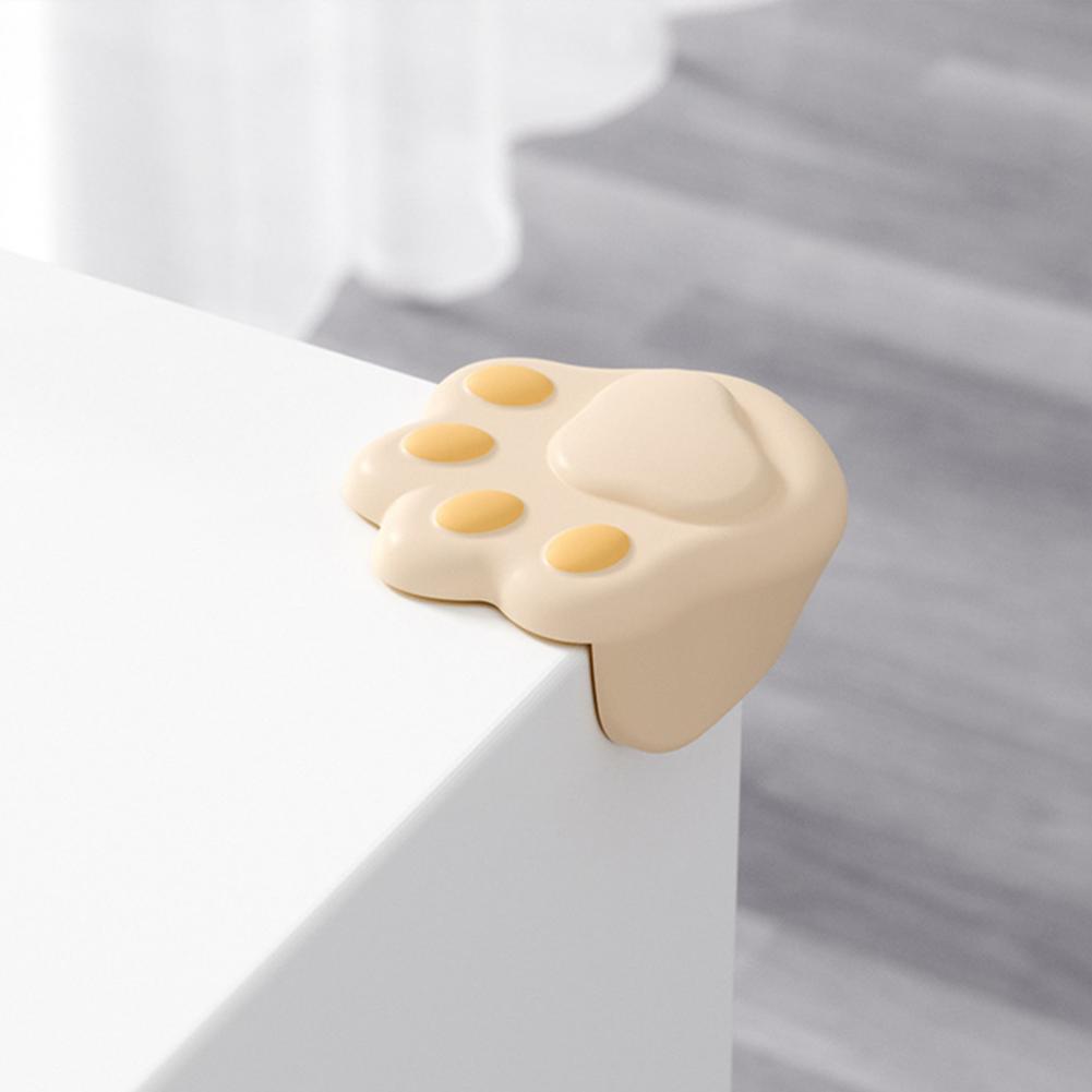 Cartoon Cat Paw Table Corner Protector Safe Eco-friendly Silicone Baby Proofing Angle Edge Guard Cover for Table
