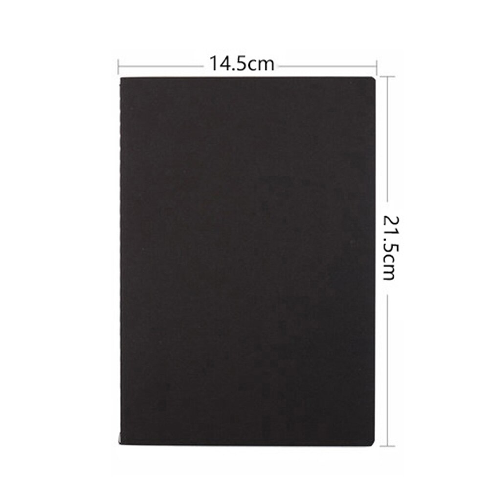 A5 Kraft Paper Notebook Journal Diary Drawing Notepad For Students Kids Office School Supplies 30 Sheets 60 Pages: black