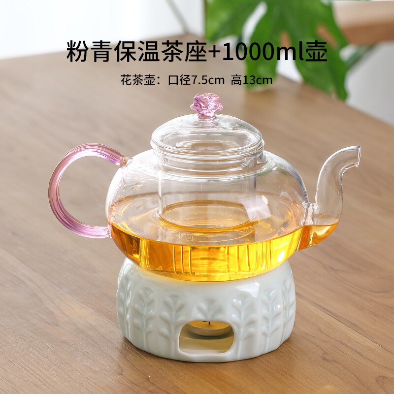 Modern Glass Teapot Base Candle Warmer Luxury European Style Teapot Trivets Outdoor Portable Chauffe Plat Heating Base JD50DZ: Style 6