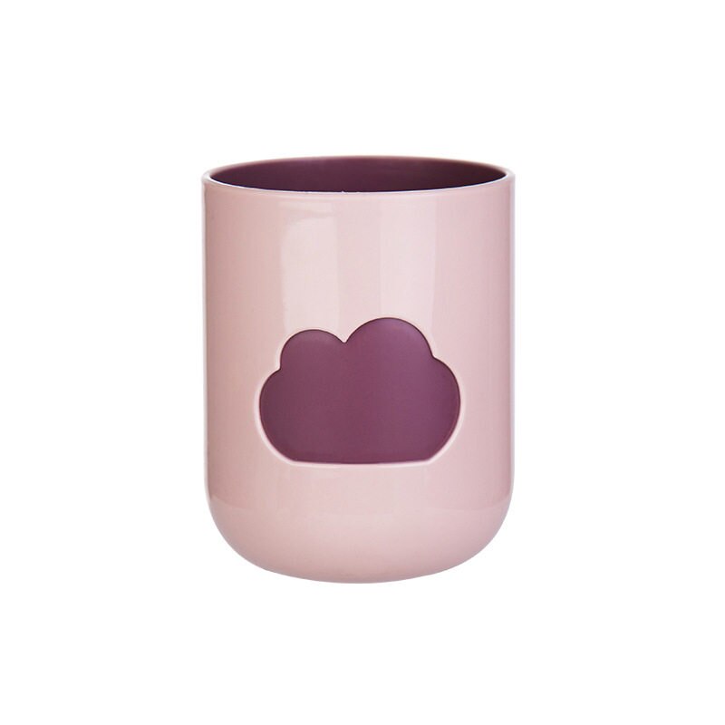 Vasos de baño para cepillos de dientes, taza de lavado portátil de viaje nórdico, buena imagen de nube, organizador de almacenamiento, U3: Rosa