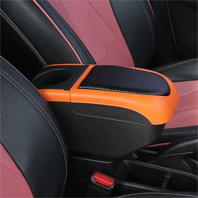 Boîte d'accoudoir pour Ford Focus 2 Mk2, bras, coude, console d'assistance centrale, étui de rangement avec porte-gobelet, port USB: Black