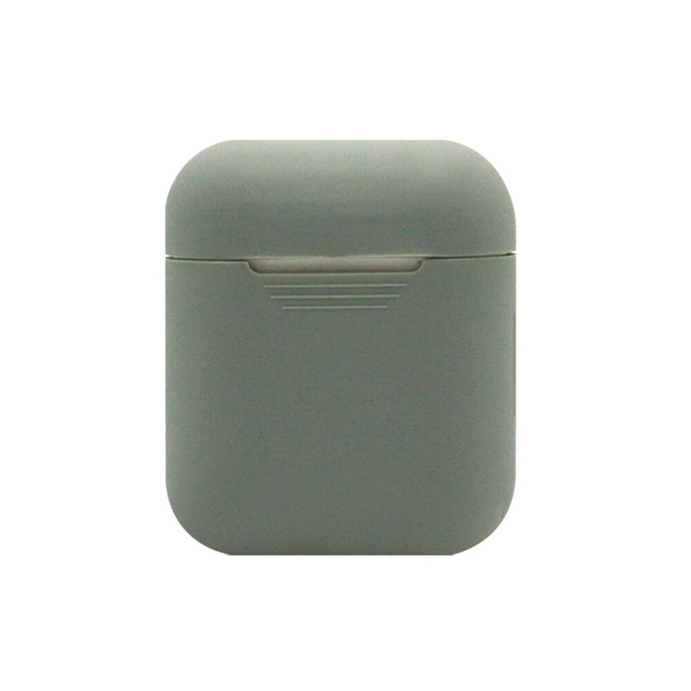 Funda de silicona blanda para auriculares carcasa a prueba de golpes protección a prueba de golpes para Apple Airpods: Grey