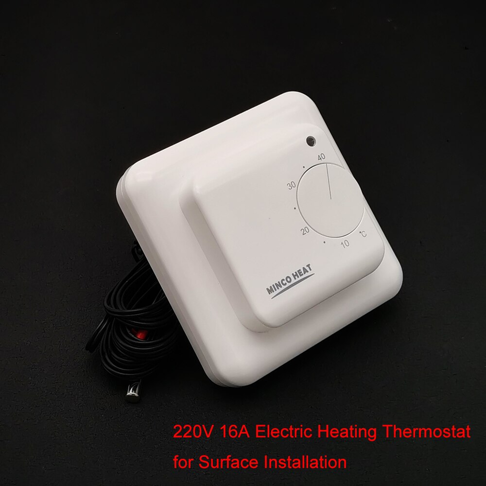 220V 16A Eenvoudige Elektrische Vloerverwarming Thermostaatknop Temperatuur Controller Voor Muur Oppervlak Installatie