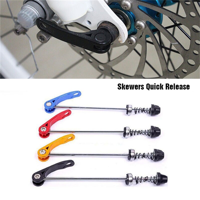 Durable Aluminium Alloy Road Bike Axis Skewers Ultralight MTB Bicycle Quick Release Front 145mm Rear 185mm Wheel Hub Skewers