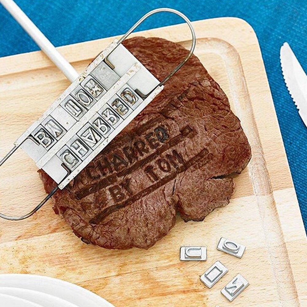 55 Letters Roosteren Namen Gereedschap Verbeterde Steak Vlees Barbecue Branding Iron Grill Veranderlijk Voor Outdoor Picknick Bbq Hamburgers