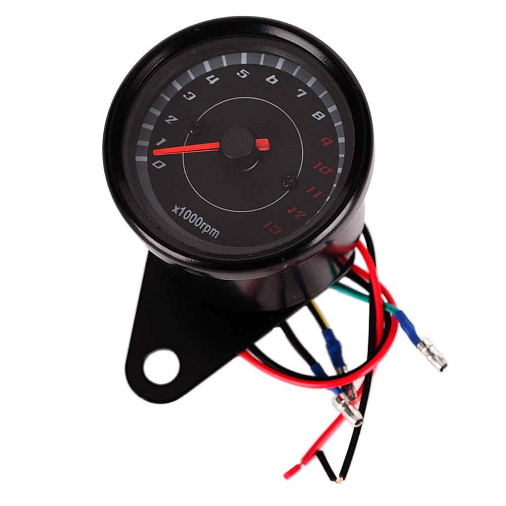 Universal Motorcycle Led Kilometerteller + Toerenteller Snelheidsmeter Gauge Met Beugel