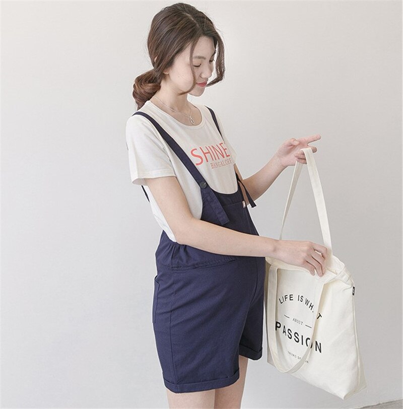 mutterschaft sommer bib Shorts t-shirt anzug kurzarm overall pflege bauch hosen casual shorts Mutterschaft Kleidung Schwangere