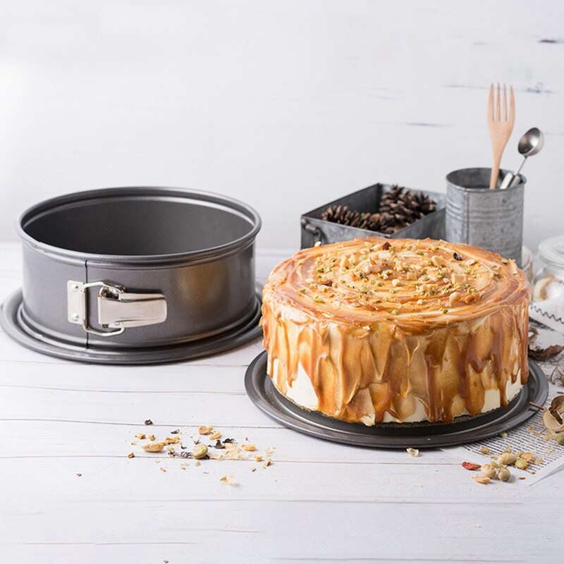 Molde desmontable antiadherente de 7 pulgadas para Tartas, molde desmontable de acero al carbono, utensilios para hornear, moldes para pastelería, accesorios de cocina,
