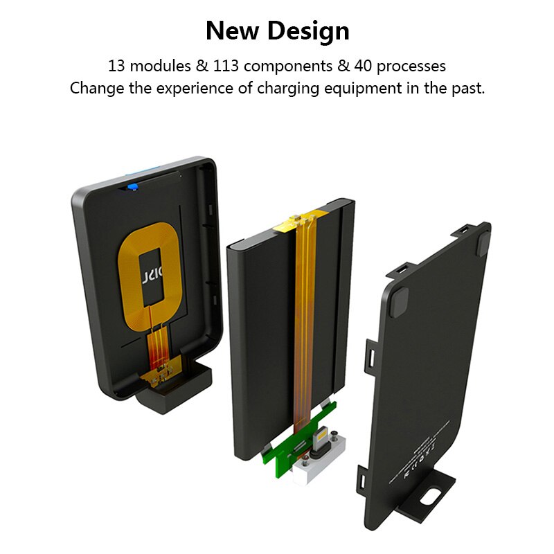 Wireless Power Bank Slim External Backup Battery Charger For iPhone 8/ Samsung S6/One plus 5/HTC Built in Qi receiver Power Case