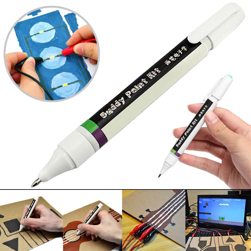 1 Uds. Pluma de tinta conductora DIY secado rápido circuito electrónico dibujado instantáneamente herramienta floreada QJY99