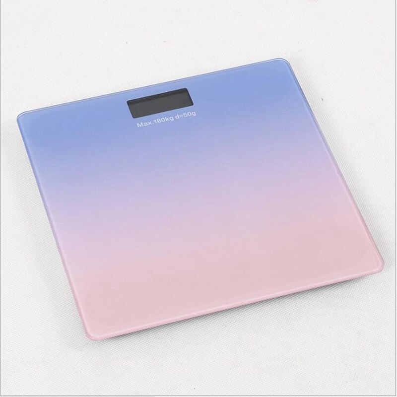 Minibáscula electrónica recargable por USB para pesar el cuerpo humano, báscula electrónica doméstica, báscula corporal saludable: Púrpura