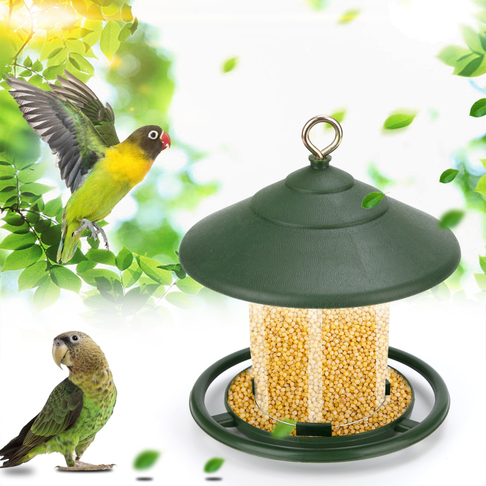 40# Wild Bird Feeder Hanging Garden Yard Outside Decoration Bird Food Distributor Feed Station Hanging Garden Birds Feeders