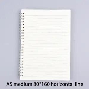 B5/A5/A6 Students' Double-Coil Bound Notebook Large Medium And Small Beige Eye Protection Adhesive Tape 80 Sheets: 002