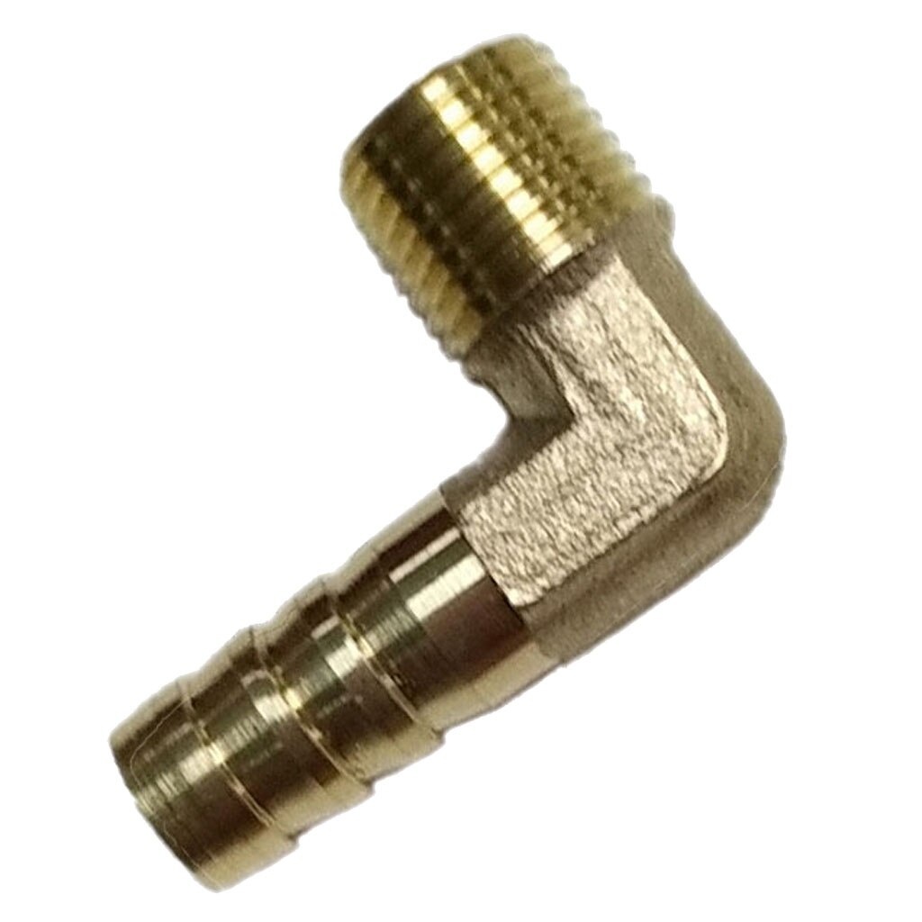 2 stuks 90 graden messing elleboog, 3/8 AG over 3/8 AG messing