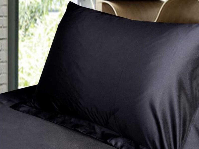 58x70cm High Standard Pure Satin Silk Soft Pillowcase Cover Chair Seat Bedding Throw Pillow Covers Square Pillow Case Multicolor: Black